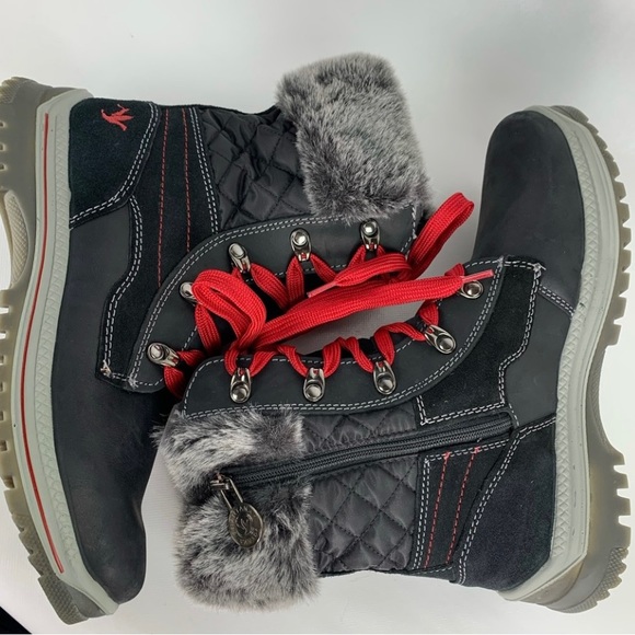 NWOT Santana Canada Maleo Boots Urban Collection. Maleo Black and Red Size 6 - Picture 8 of 16